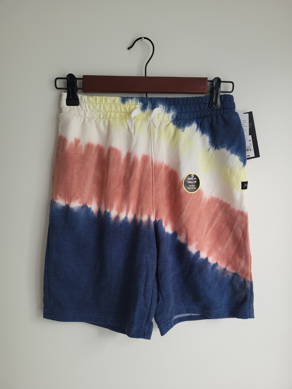 art class Boy's Tie-Dye Fleece Shorts in Navy, Rust & White NWT Medium